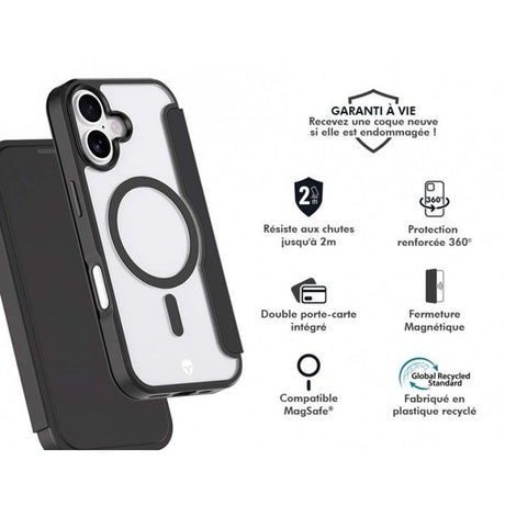 Etui Folio MagSafe - IPhone17 - Noir - GRS