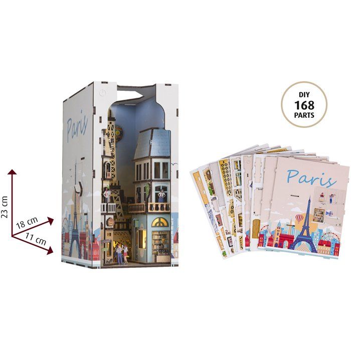 Book Nook - Kit DIY a construire Maquette 3D Serre Livre - REVELL - Tiny Adventures - Paris - LED