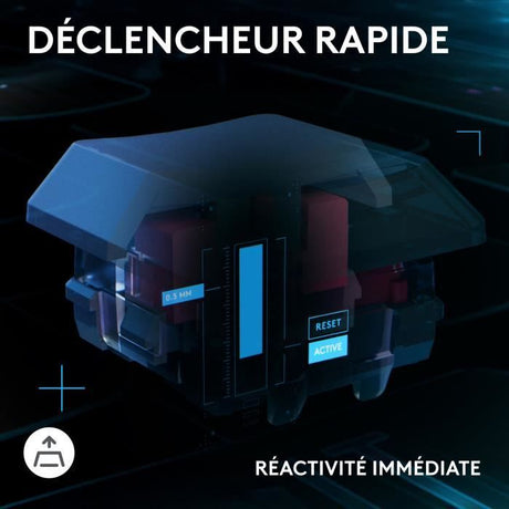 Clavier gamer - Filaire - Logitech G - G515 Rapid TKL - Noir