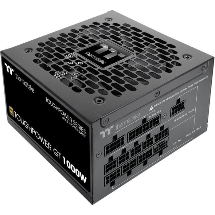 THERMALTAKE - Toughpower GT - Alimentation PC - 1000 W - 80+ Gold - ATX3.1 - Full modulaire - PCI-E 5.1 12VHPWR