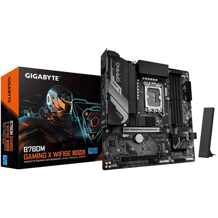 Carte mere - GIGABYTE - B760M G X WF6E GEN5 - Format Micro-ATX - Chipset Intel B760 - WiFi 6E & PCIe 5.0