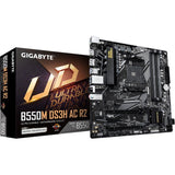 Carte mere - GIGABYTE - B550M DS3H AC R2 - Format Micro-ATX - Chipset AMD B550 - DDR4 & PCIe 4.0 - WiFi AC
