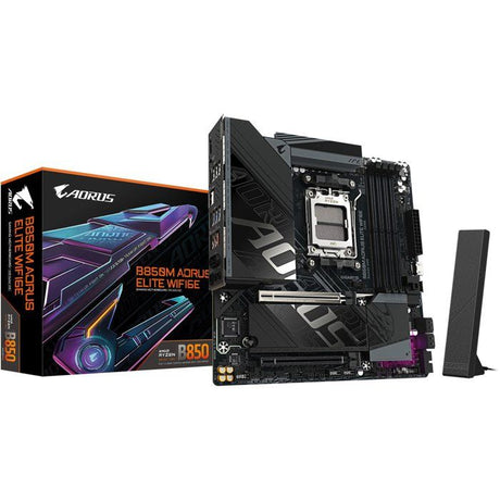 Carte mčre - GIGABYTE - B850M AORUS ELITE WF6E - Format Micro-ATX - Chipset AMD B850 - DDR5 & PCIe 5.0 - WiFi 6E