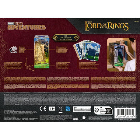 Book Nook - Kit DIY a construire Maquette 3D Serre Livre - REVELL - Tiny Adventures - Le Seigneur des Anneaux - Minas Tirith - LED