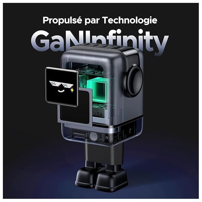 Chargeur secteur robot 4 ports - UGREEN - 100W - PD - Noir