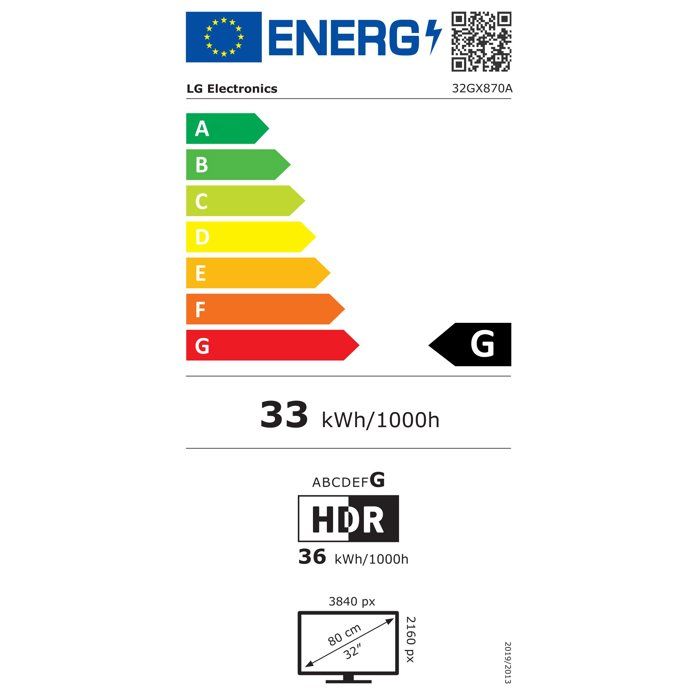 Ecran PC Gamer - LG ELECTRONICS - 32 - 240Hz - Dalle OLED - 0,03ms - 32GX870A-B