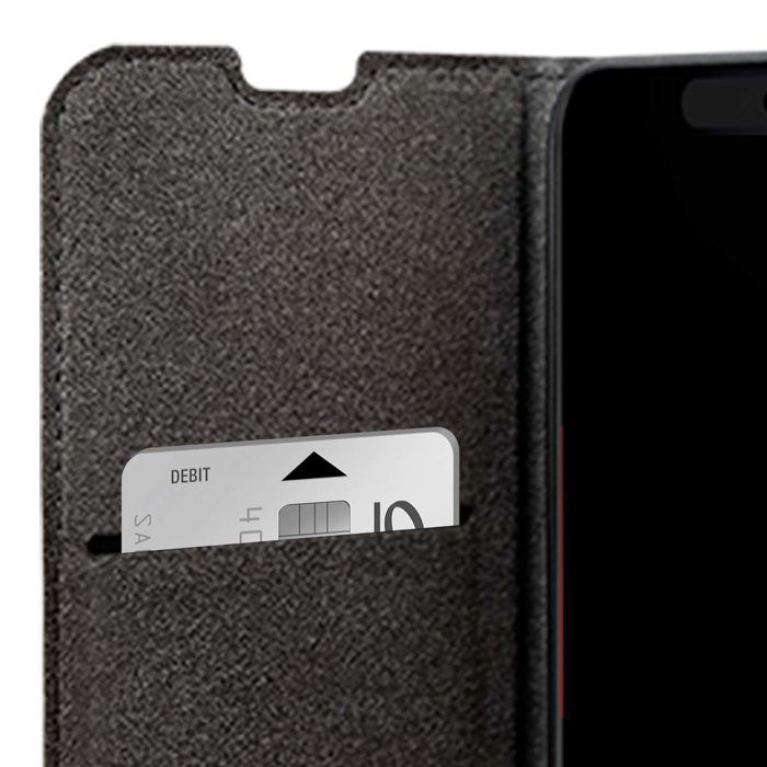 Etui a rabat - IPhone 17 - 65% GRS - Noir