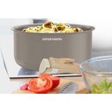 Set de 3 casseroles - Tous feux dont induction - ARTHUR MARTIN - AM1122 - Céramique - Ø 16-18-20 cm + poignée amovible - Taupe