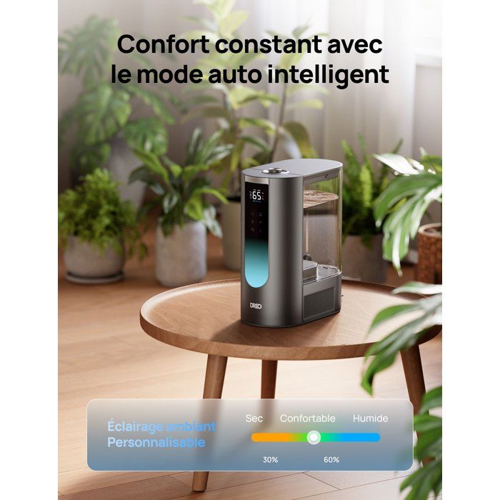 Humidificateur - DREO - 813S - Ultrasonique - Diffusion continue - Réservoir XL