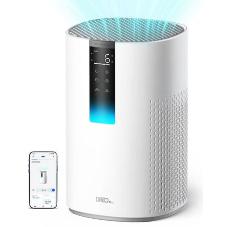 Ionisateur - DREO - Macro AP605S - Renouvellement de l'air jusqu'a  73 m˛/h - Ultra-silencieux - Minuterie - Verouillage enfant