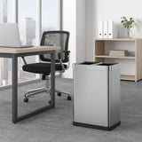 Poubelle de tri 2 x 30L TALLIN  Open Top sans couvercle  Acier inoxydable  KITCHEN MOVE