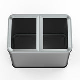 Poubelle de tri 2 x 30L TALLIN  Open Top sans couvercle  Acier inoxydable  KITCHEN MOVE
