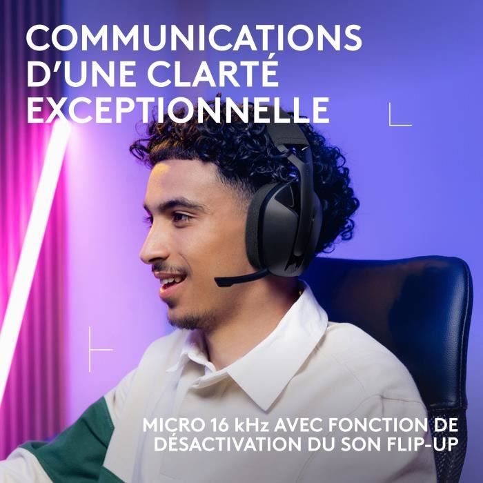 Casque gamer - Sans fil - Logitech G - G321 Lightspeed - Noir