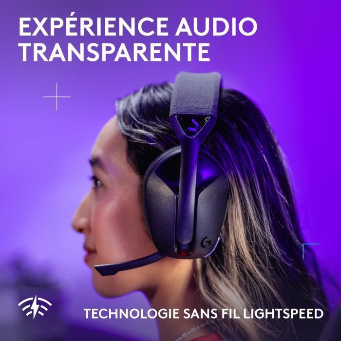 Casque gamer - Sans fil - Logitech G - G321 Lightspeed - Noir