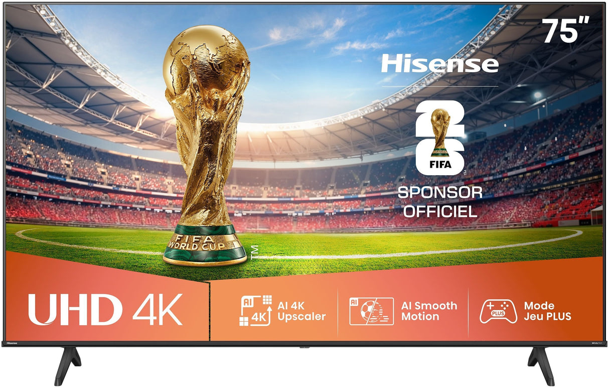 Hisense 75A6Q - TV LED 75 (189 cm) - 4K UHD 3840x2160 - HDR10+ - TV connecté - 3xHDMI 2.1 - WiFi