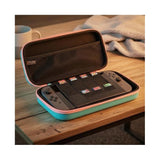 Housse de protection et transport console - Nintendo Switch 2 - Konixt  Hello Kitty - Filet rangement accessoires - Motif thé - Bleu
