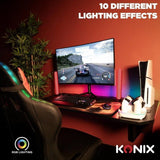Station de rechargement pour 2 manettes DualSense - PS5 - Konix - Charge rapide - Connecteurs magnétiques - Blanc