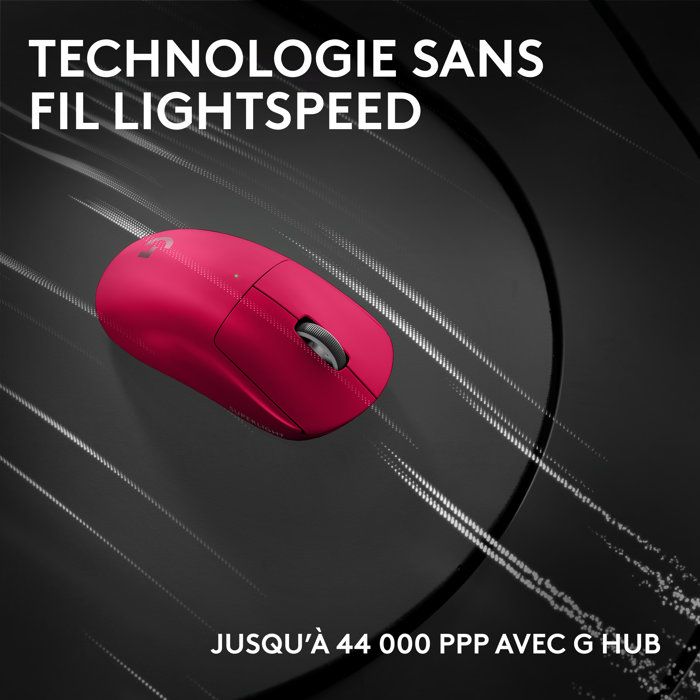 Souris - Sans fil - Logitech G - PRO X Superlight 2c - Rose