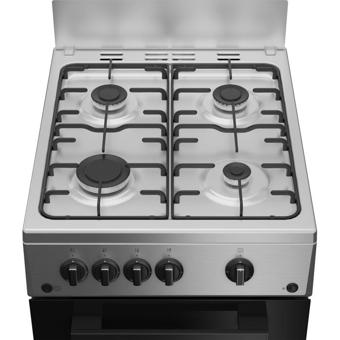 Cuisiniere a gaz - INDESIT - I5G1KMS - 4 foyers - 10,4 KWh - L50 cm - Silver