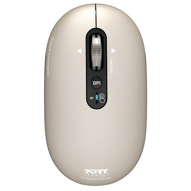Souris sans fil - PORT Designs - 910500 PURE - Bluetooth - Rechargeable - Beige clair