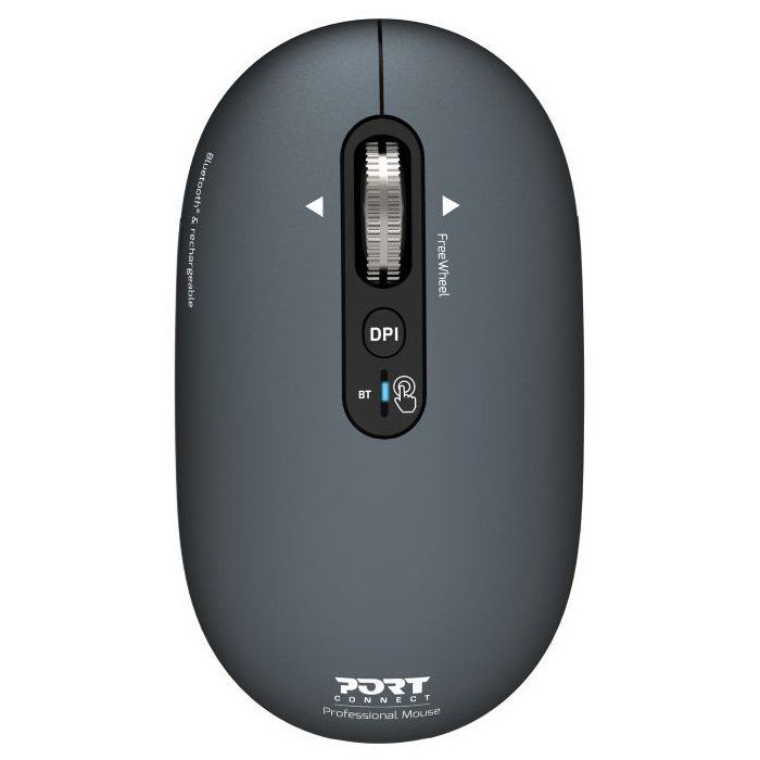 Souris sans fil - PORT Designs - 910501 PURE - Bluetooth - Rechargeable - Gris anthracite