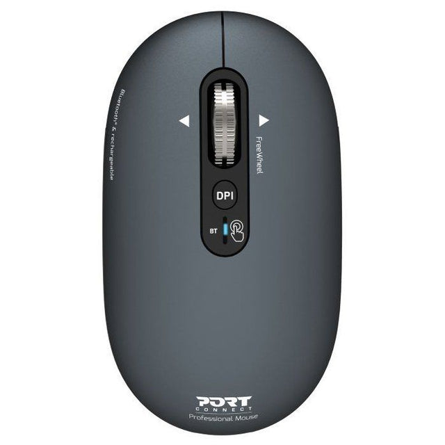 Souris sans fil - PORT Designs - 910501 PURE - Bluetooth - Rechargeable - Gris anthracite