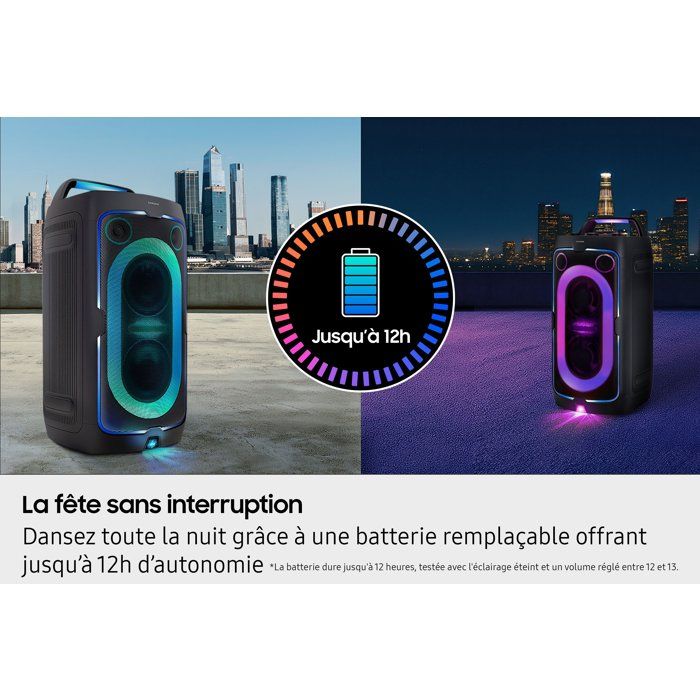 Enceinte - SAMSUNG - MX ST40F/XE - 160 W - Effets lumineux - Bluetooth - Batterie 16h - Noir