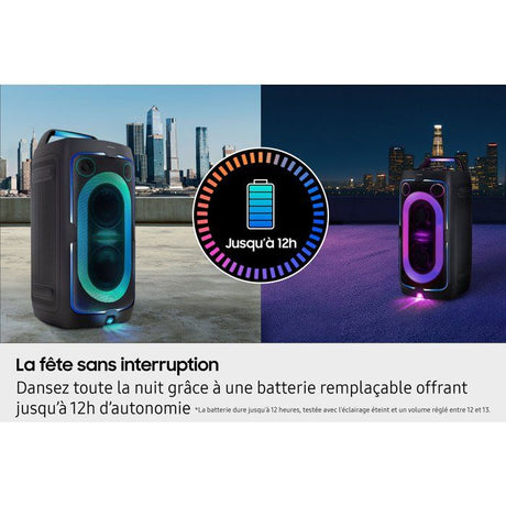Enceinte - SAMSUNG - MX ST40F/XE - 160 W - Effets lumineux - Bluetooth - Batterie 16h - Noir