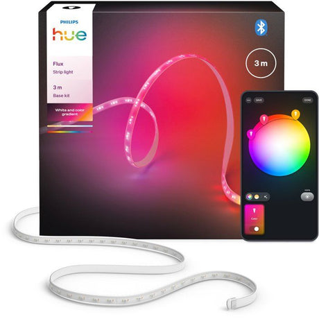 Ruban LED - Philips Hue - Flux - 3 m - Chromasync - Éclairage coloré et blanc naturel intense - 1200 lumens