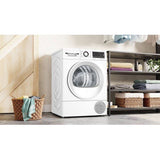 Seche-linge pompe a chaleur BOSCH Série 6 WQG24502FR - 8 kg - Induction - L60 cm - Classe C - Blanc