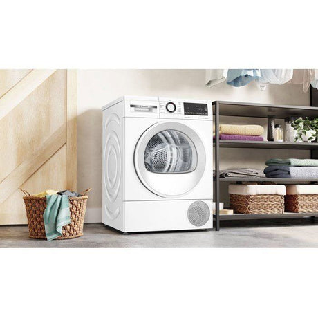 Seche-linge pompe a chaleur BOSCH Série 6 WQG24502FR - 8 kg - Induction - L60 cm - Classe C - Blanc