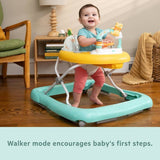 DISNEY BABY -WINNIE- Trotteur bébé évolutif et pliable 2-en-1, Jouet d'éveil amovible intégré, Musique, Lumieres, Hauteur Réglable