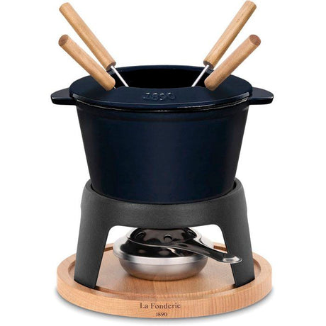 Fondue en fonte émaillée - LA FONDERIE 1890 - MONT D'ARBOIS - 1,2 L - 4 personnes - Bleu