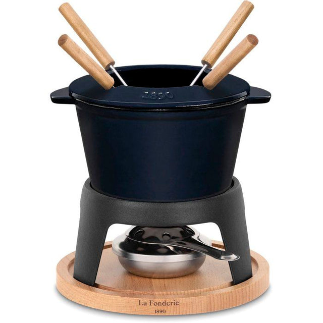 Fondue en fonte émaillée - LA FONDERIE 1890 - MONT D'ARBOIS - 1,2 L - 4 personnes - Bleu