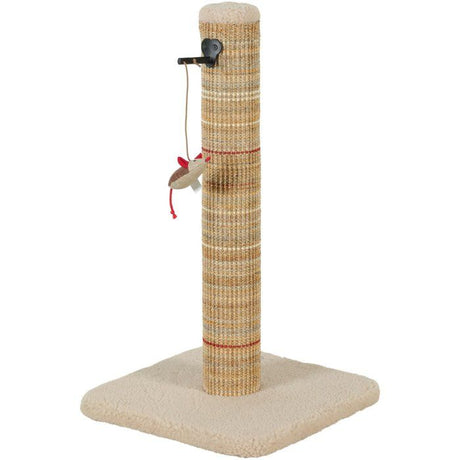 Poteau griffoir chat - ZOLUX - Sisal - Avec jouet suspendu - 60 cm - Boréal - Beige
