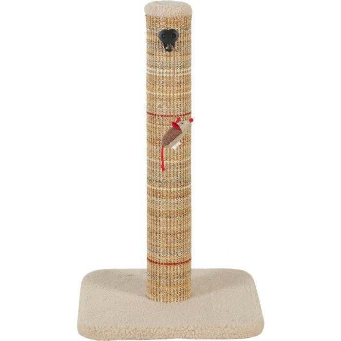 Poteau griffoir chat - ZOLUX - Sisal - Avec jouet suspendu - 60 cm - Boréal - Beige