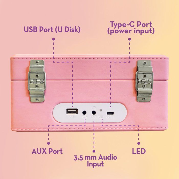 Lecteur CD Vintage - LISCIANIGIOCHI - Barbie Wireless CD Player - Bluetooth - Haut-parleurs stéréo - Des 12 ans - Rose