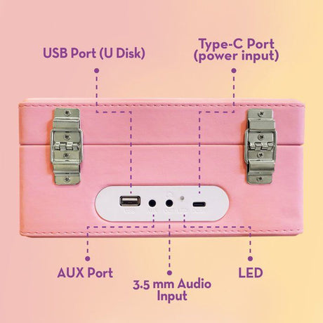 Lecteur CD Vintage - LISCIANIGIOCHI - Barbie Wireless CD Player - Bluetooth - Haut-parleurs stéréo - Des 12 ans - Rose