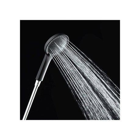 Colonne de douche avec mitigeur thermostatique - Edouard Rousseau - Ars Tab - Noir - Douche de tete ronde - Douchette a main