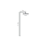 Colonne de douche avec mitigeur thermostatique - Edouard Rousseau - Ars Tab - Chrome - Douche de tete ronde - Douchette a main