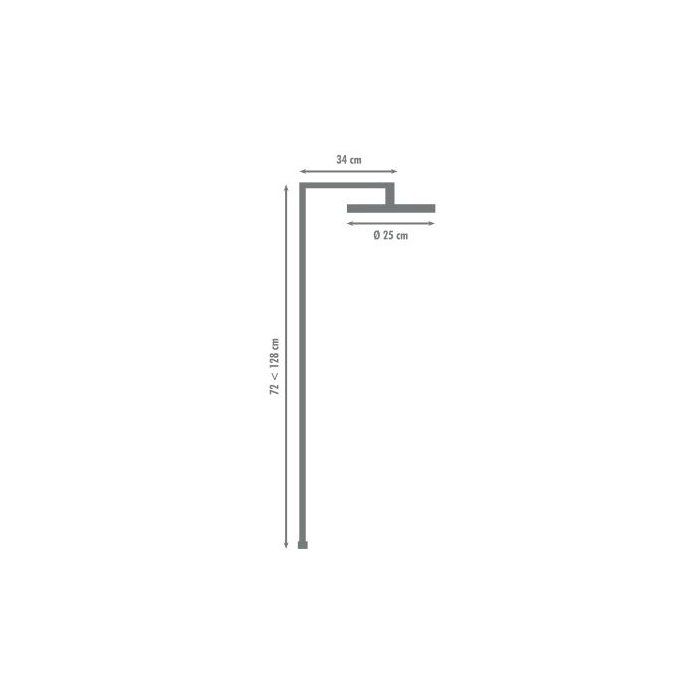 Colonne de douche avec mitigeur thermostatique - Edouard Rousseau - Ars Tab - Chrome - Douche de tete ronde - Douchette a main