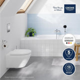 Cuvette WC suspendue compact - GROHE Euro Ceramic - Porcelaine vitrifiée - Sans bride - Blanc