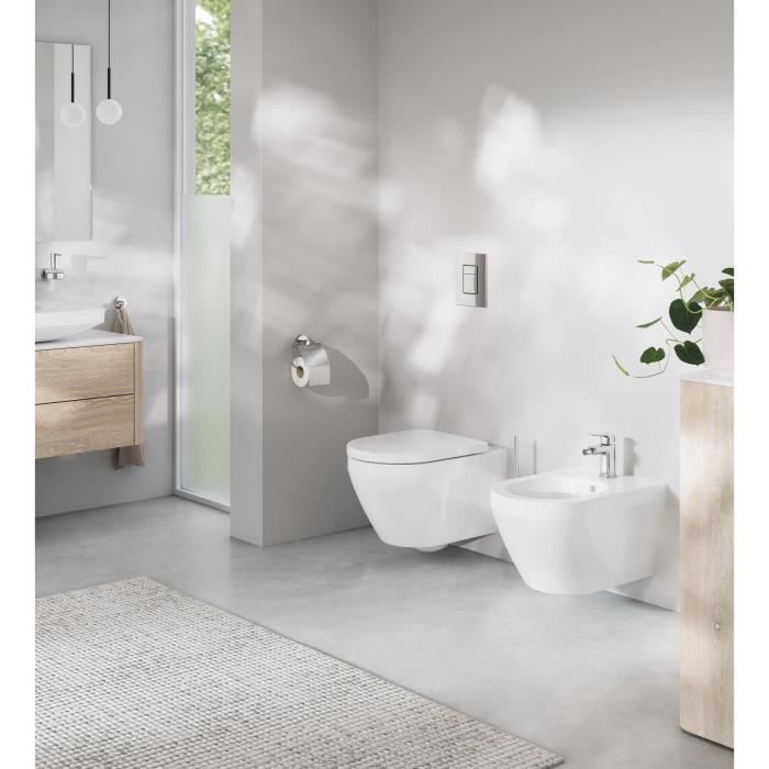 Cuvette WC suspendue compact - GROHE Euro Ceramic - Porcelaine vitrifiée - Sans bride - Blanc