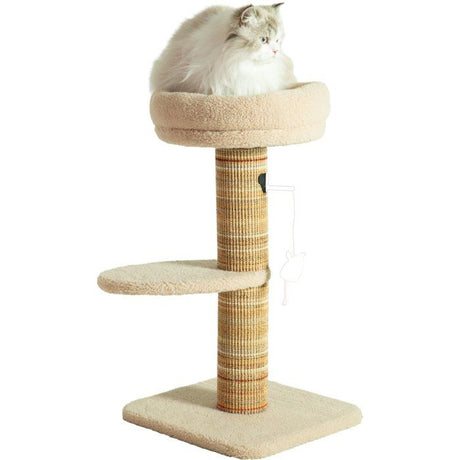Arbre a chat griffoir - ZOLUX - Stable - Espace de repos - Jeu souris - Sisal - 70 cm - Boréal - Beige