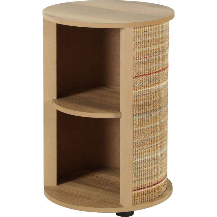 Meuble bout de canapé pour chat 3-en-1 - ZOLUX - Griffoir sisal, couchage et table d'appoint - 52 cm - Boréal - Beige