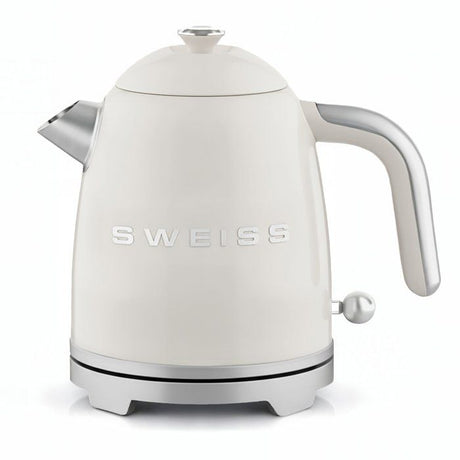 Bouilloire vintage - SWEISS - KTS8 - 1000 W - 1 L - Socle 360° - Beige
