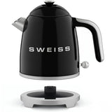 Bouilloire vintage - SWEISS - KTS9 - 1000 W - 1 L - Socle 360° - Noir