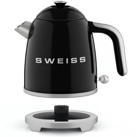 Bouilloire vintage - SWEISS - KTS9 - 1000 W - 1 L - Socle 360° - Noir
