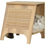 Console pour chat 3-en-1 - ZOLUX - Griffoir sisal, couchage et table d'appoint - 43,5 cm - Boréal - Beige