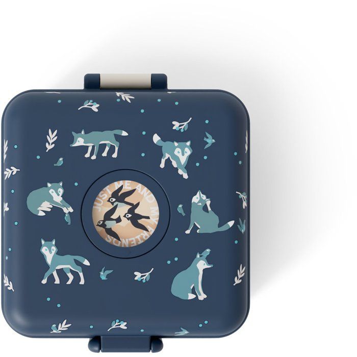 Boite a Sandwich Enfant - MONBENTO - Couverts inclus - Sans BPA - Snacky Wolf